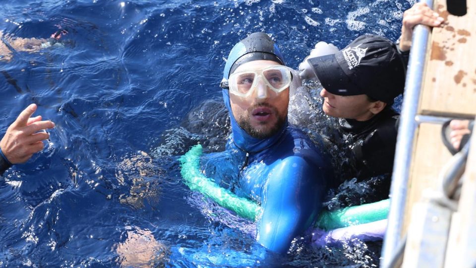 Hırvat sporcu Klovar Antalya’da serbest dalış dünya rekoru kırdı